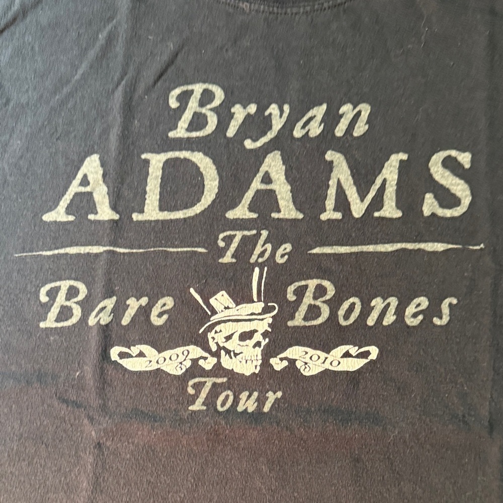 Bryan Adams Bare Bones Tour T-Shirt, men's large - Picture 2 of 4